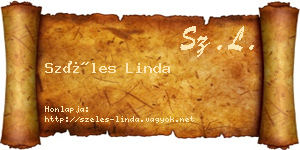 Széles Linda névjegykártya