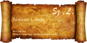 Széles Linda névjegykártya